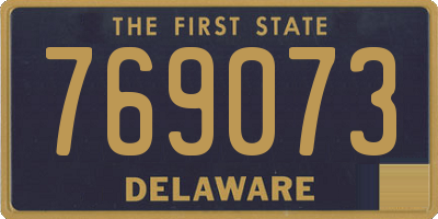 DE license plate 769073