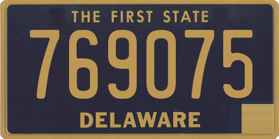 DE license plate 769075