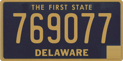 DE license plate 769077