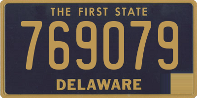 DE license plate 769079