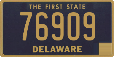 DE license plate 76909