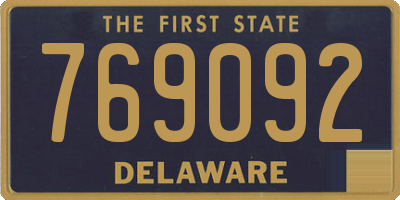 DE license plate 769092