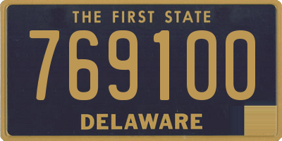 DE license plate 769100