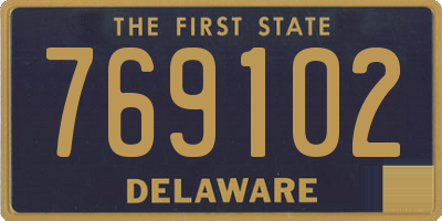 DE license plate 769102
