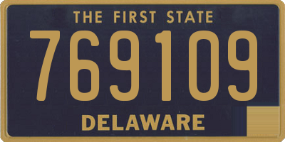 DE license plate 769109