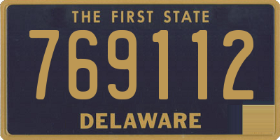 DE license plate 769112