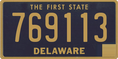 DE license plate 769113