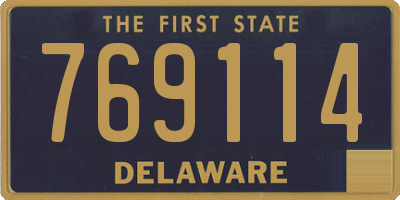 DE license plate 769114