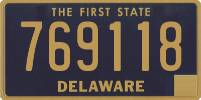 DE license plate 769118