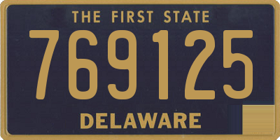 DE license plate 769125