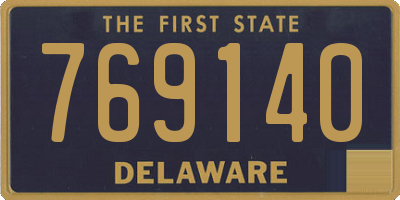DE license plate 769140