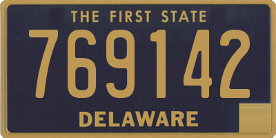 DE license plate 769142
