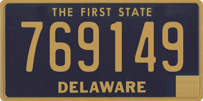 DE license plate 769149