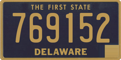 DE license plate 769152