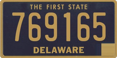 DE license plate 769165