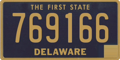 DE license plate 769166
