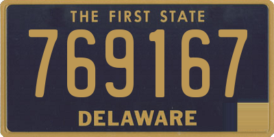DE license plate 769167