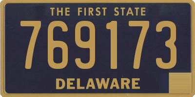 DE license plate 769173