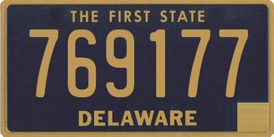 DE license plate 769177