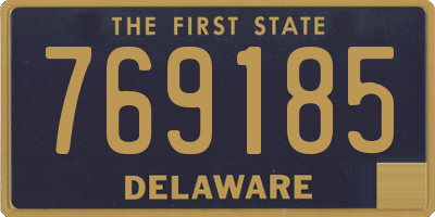 DE license plate 769185