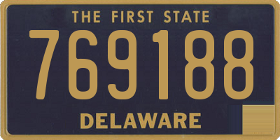 DE license plate 769188
