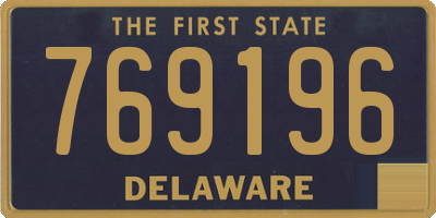 DE license plate 769196