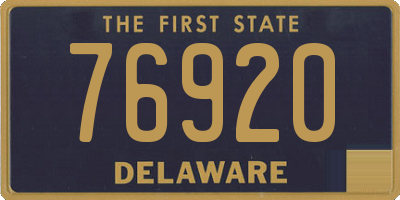 DE license plate 76920