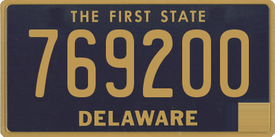 DE license plate 769200
