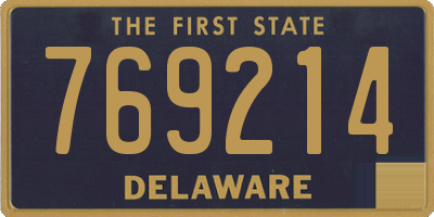 DE license plate 769214
