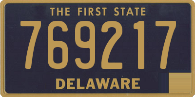 DE license plate 769217