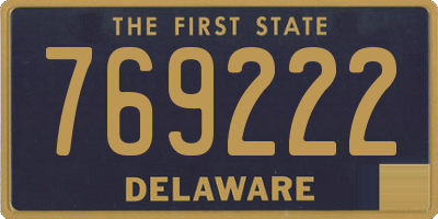 DE license plate 769222