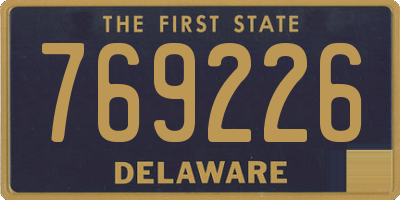 DE license plate 769226