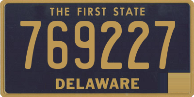 DE license plate 769227
