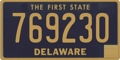 DE license plate 769230