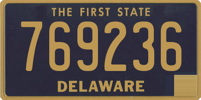 DE license plate 769236
