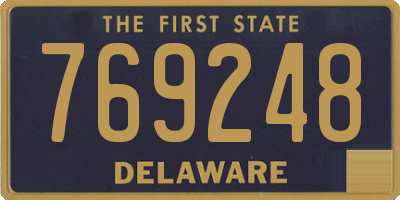 DE license plate 769248