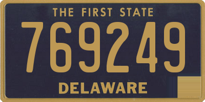 DE license plate 769249