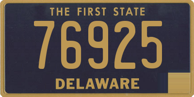 DE license plate 76925