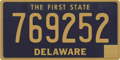 DE license plate 769252