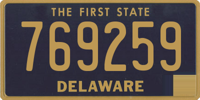 DE license plate 769259
