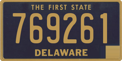 DE license plate 769261