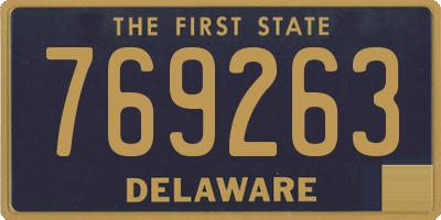 DE license plate 769263