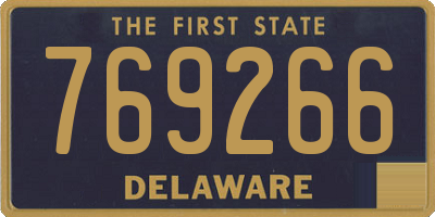 DE license plate 769266