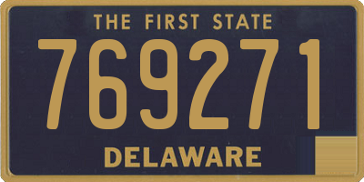 DE license plate 769271