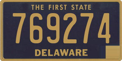 DE license plate 769274