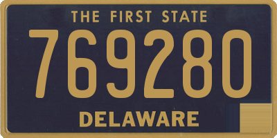 DE license plate 769280