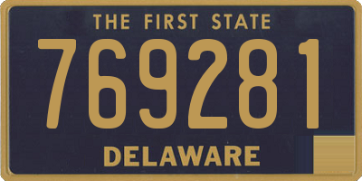 DE license plate 769281