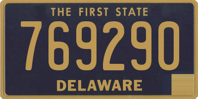DE license plate 769290
