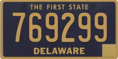 DE license plate 769299