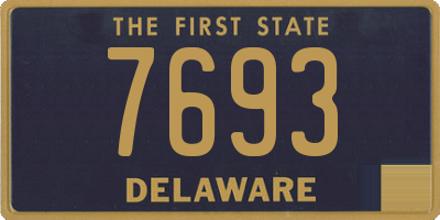 DE license plate 7693